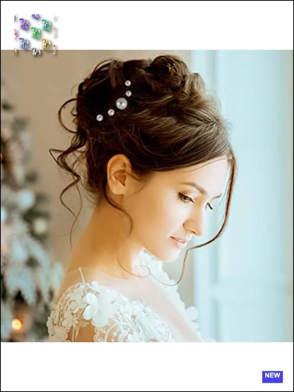 32 Pcs Wedding Pearl Hair Pins Mixed Size Bridal Hair Accessories Rhinestone U